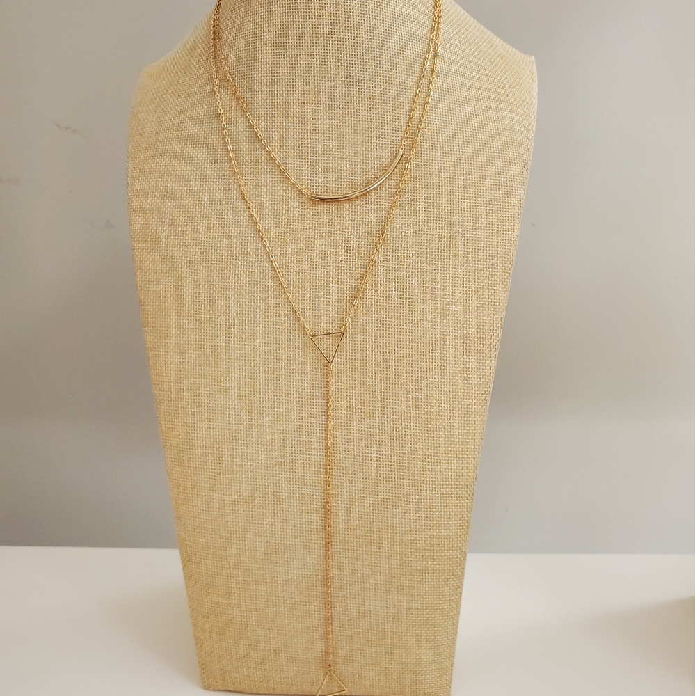 Multi Layered Traingle Necklace